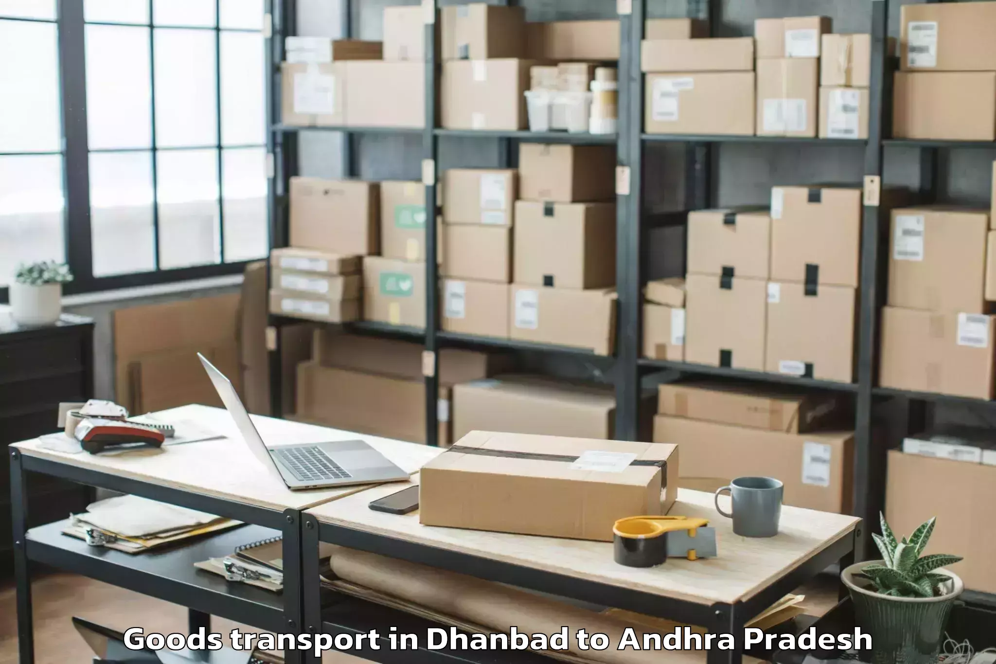 Easy Dhanbad to Vadlamudi Goods Transport Booking